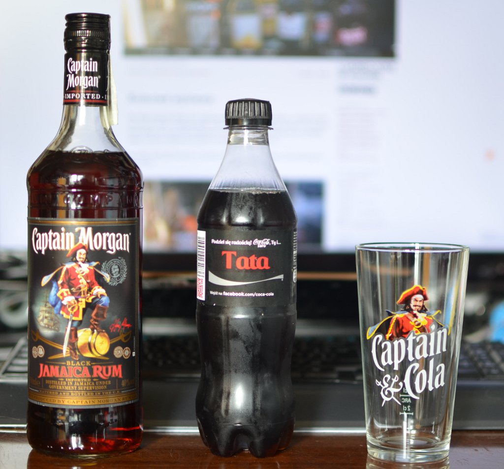 Cuba Libre sładniki na drinka captain morgan father glass