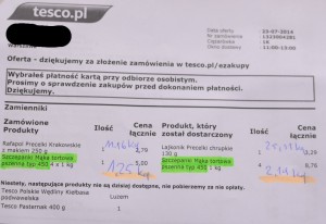 tesco zamienniki