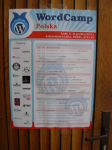 Plakat z WordCamp Łódź 2010