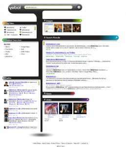 Yebol wyszukiwarka internetowa okno wyników