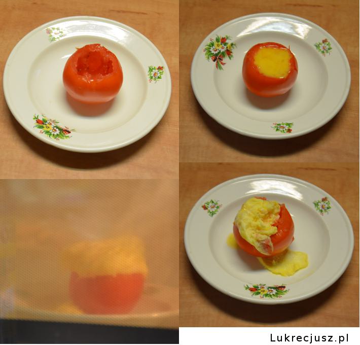 Omlet w pomidorze kroki